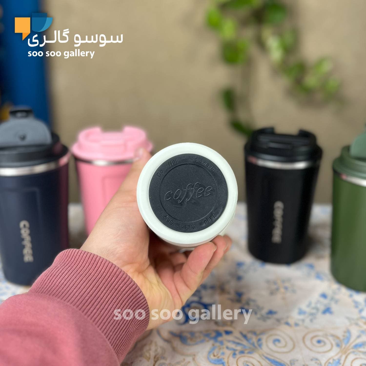 تراول ماگ درجه دار طرح کافی حجم 380 میلی لیتر — تصویر ۴