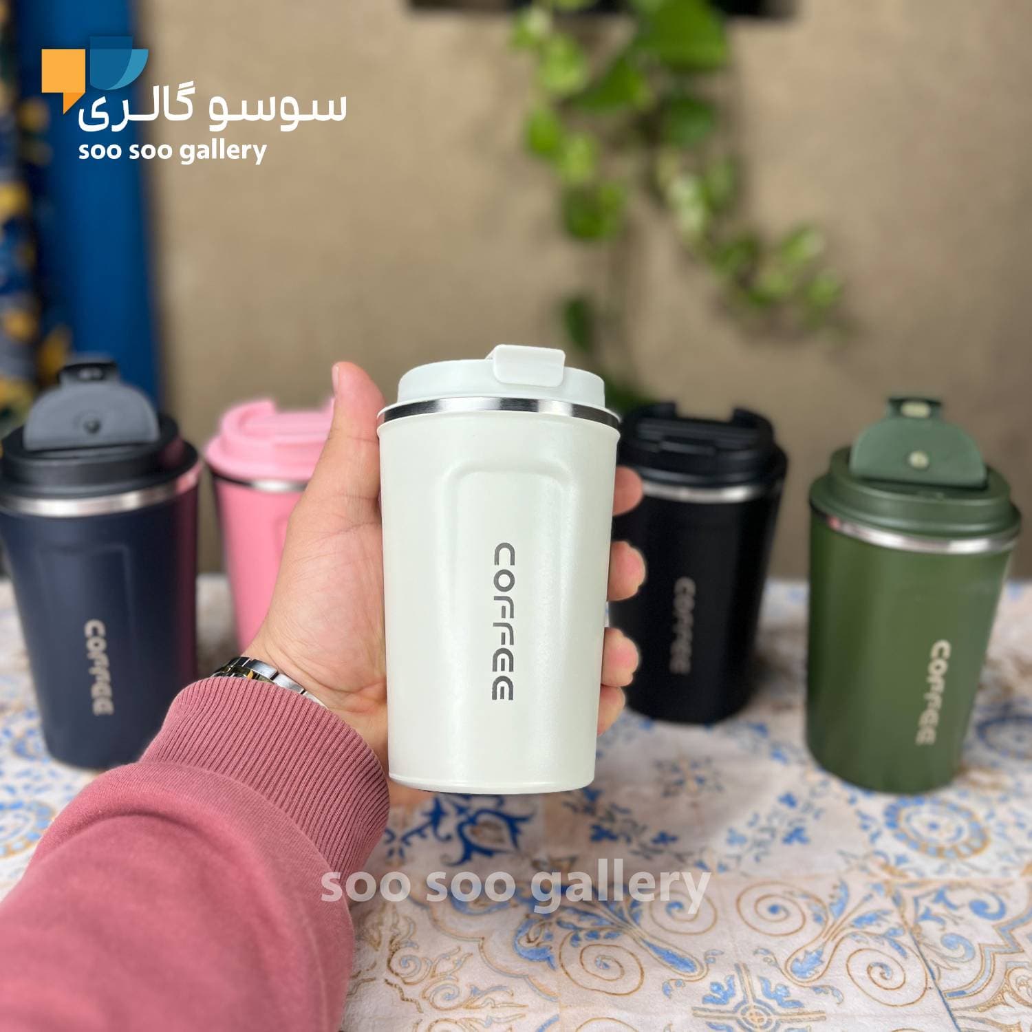 تراول ماگ درجه دار طرح کافی حجم 380 میلی لیتر — تصویر ۷