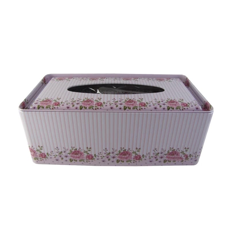 جعبه دستمال فلزی طرح راه راه سایز 2 ( کوچک)