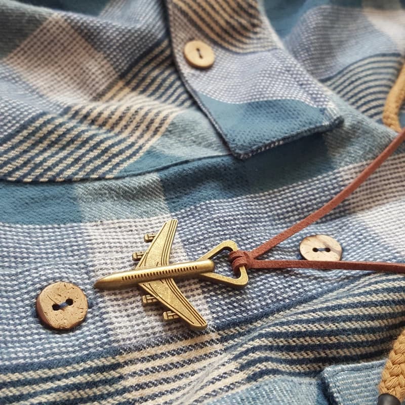 گردنبند طرح هواپیما کد GR02 — تصویر ۲