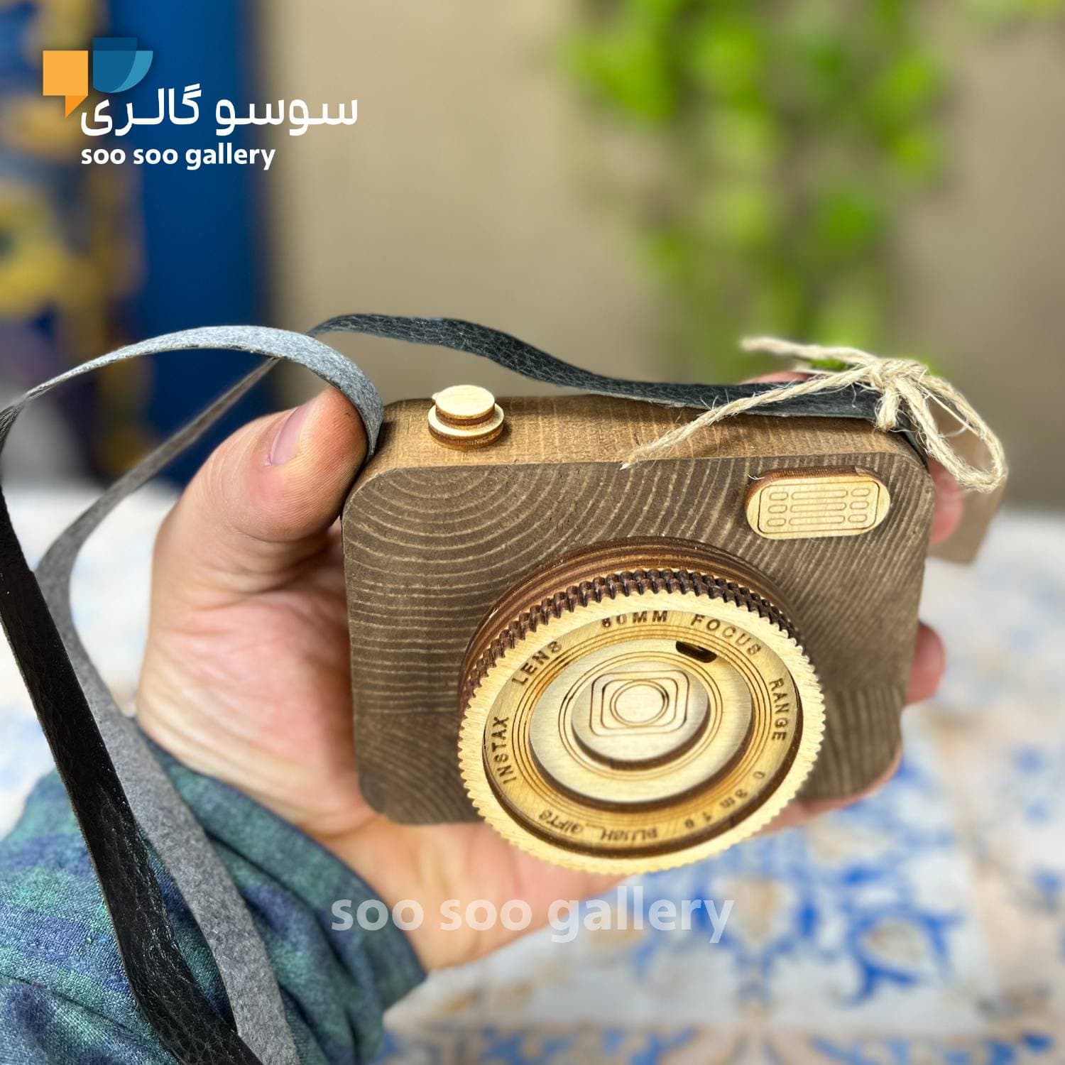ماکت دوربین عکاسی چوبی دکوراتیو — تصویر ۳