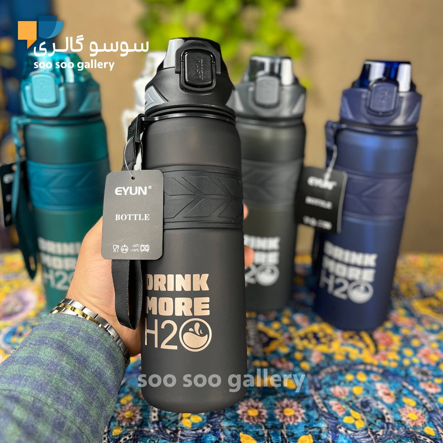 قمقمه باشگاهی H2O برند ایون 1 لیتری — تصویر ۸