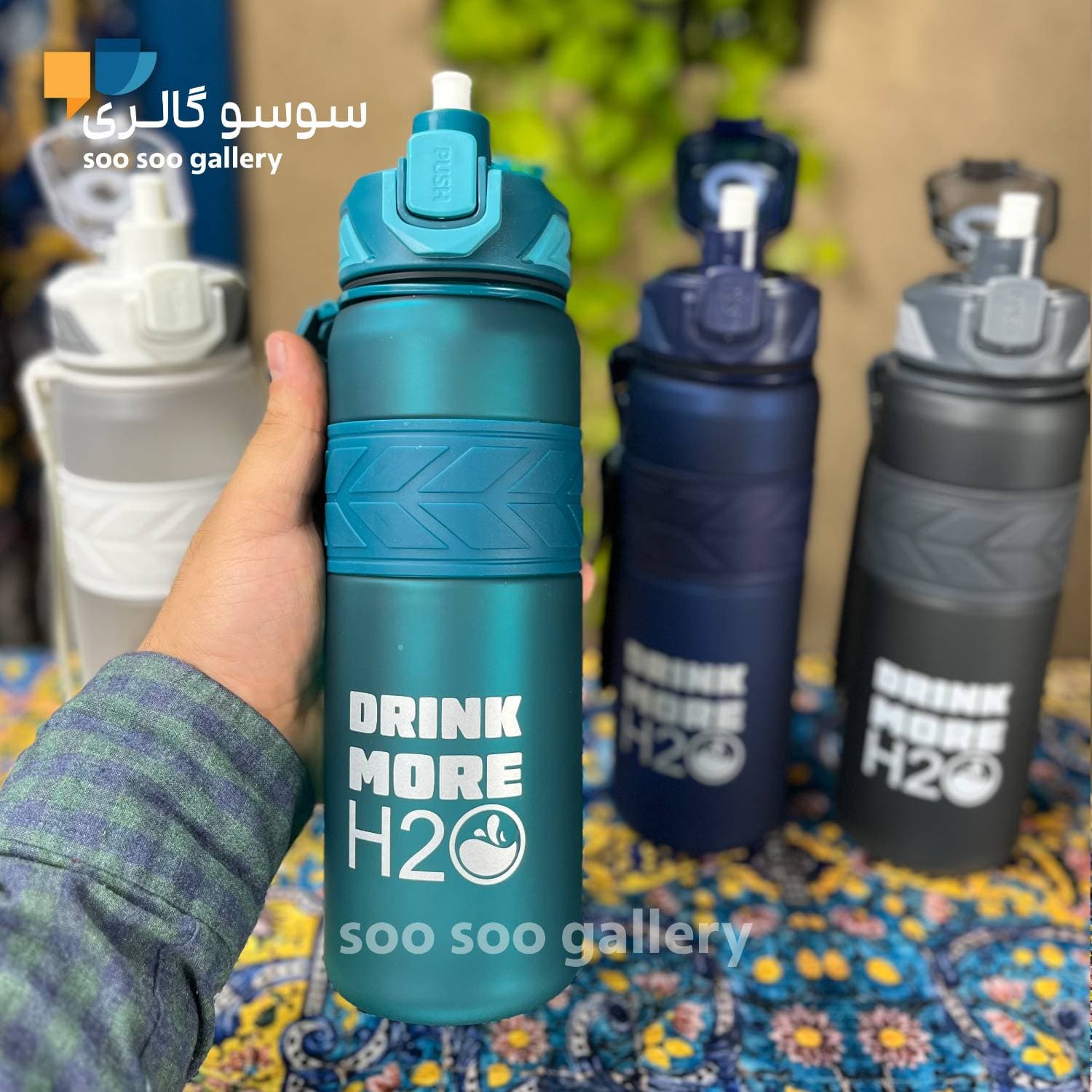 قمقمه باشگاهی H2O برند ایون 1 لیتری — تصویر ۲