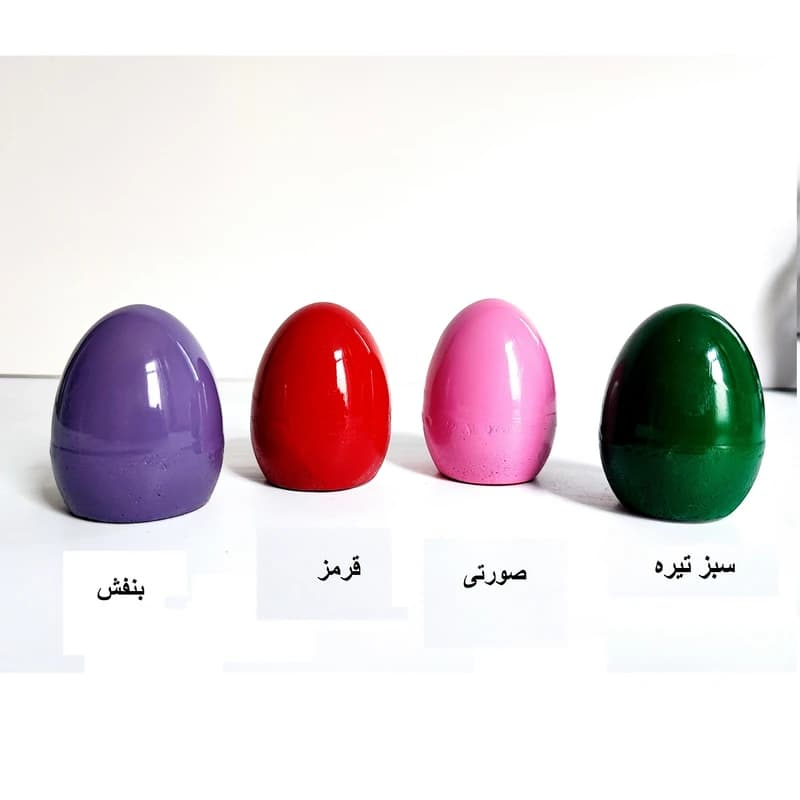 تخم مرغ سفالی رنگی بسته 6 عددی — تصویر ۲