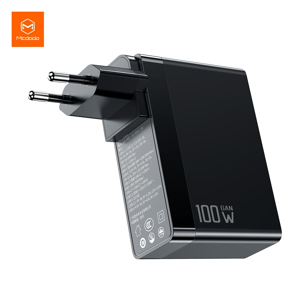 شارژر آداپتور دیواری سه پورت 100 واتی مک دودو مدل MCDODO CH-8101 Pro — تصویر ۳