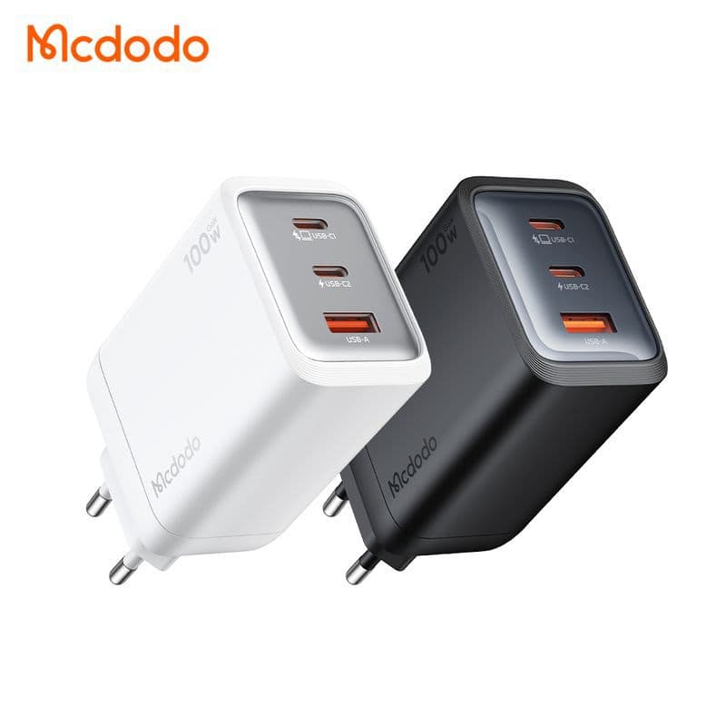 شارژر آداپتور دیواری مینی 3 پورت 100 وات مک دودو MCDODO CH-012