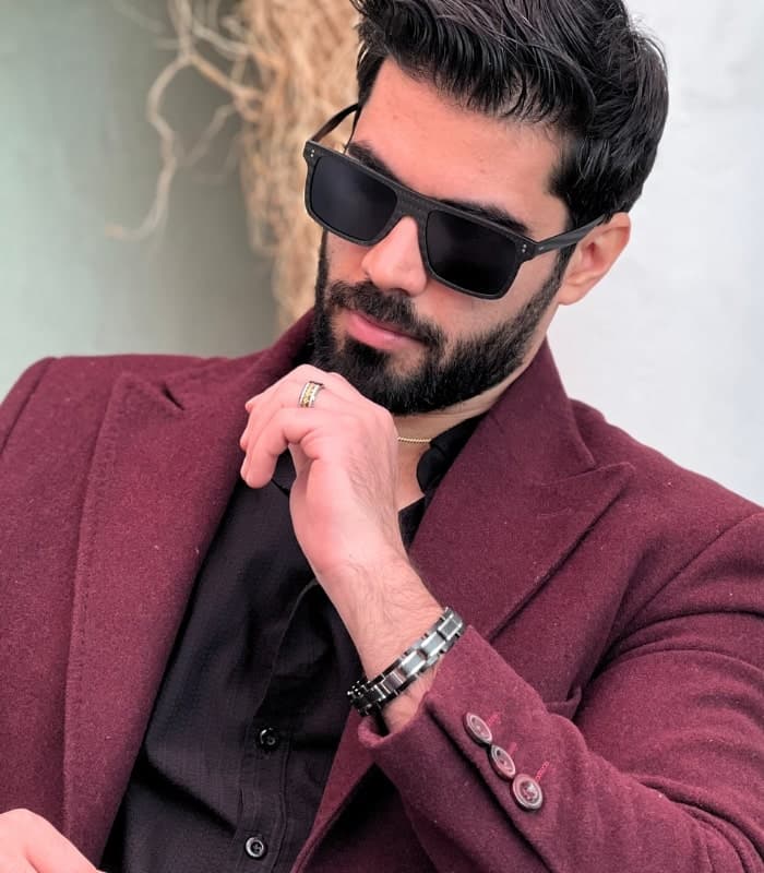 دستبند لاکچری فیبر کربن و استیل سفارش اروپا مدل CFB01 — تصویر ۸