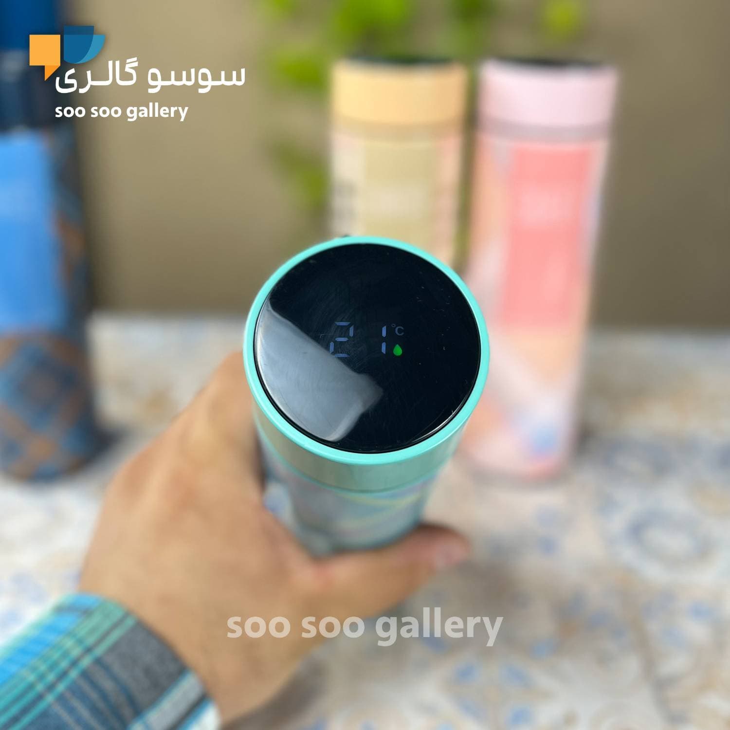 فلاسک بربری درجه دار هوشمند حجم نیم لیتر — تصویر ۲