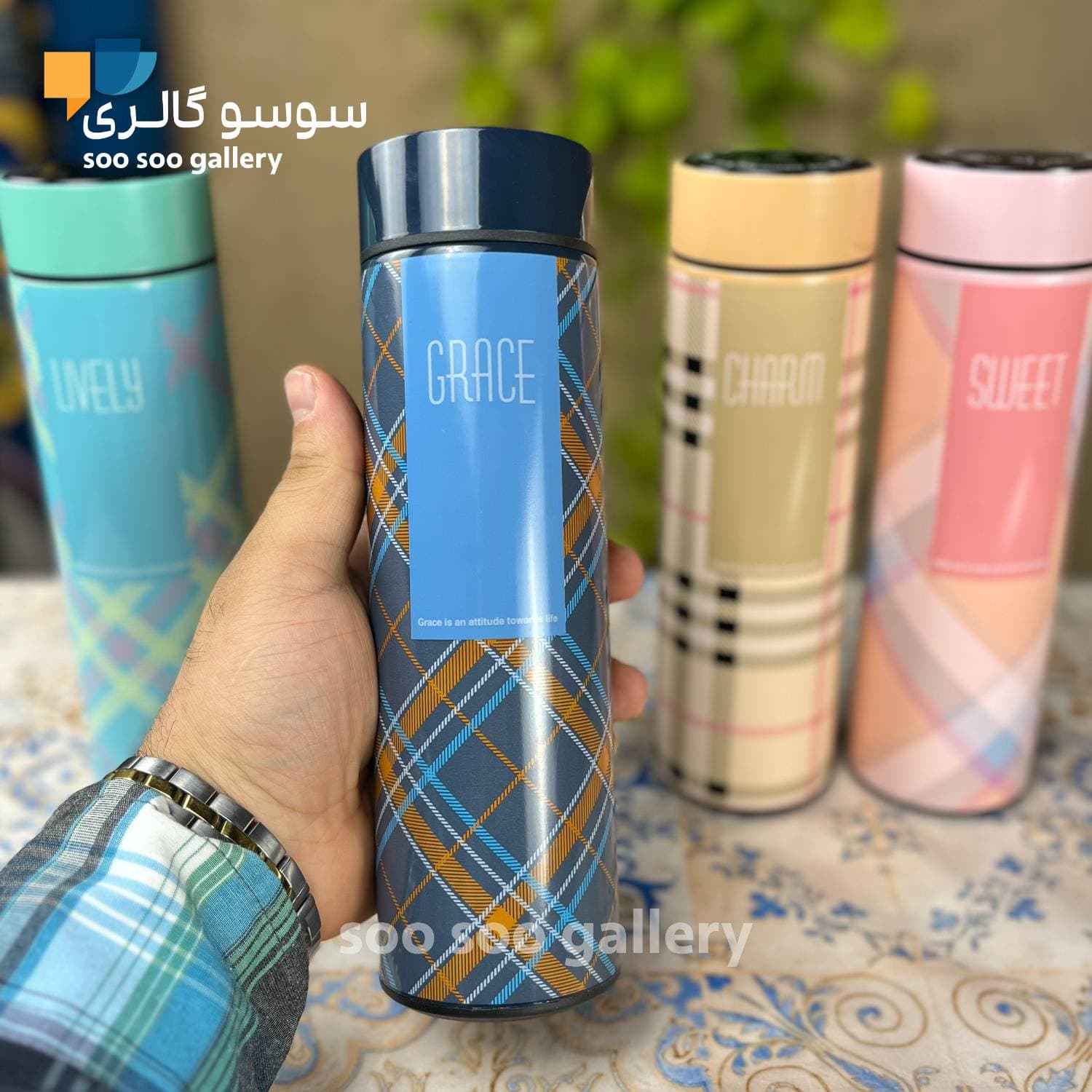 فلاسک بربری درجه دار هوشمند حجم نیم لیتر — تصویر ۳