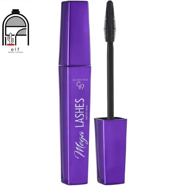 ریمل مگالش گلدن‌رزGoldenRose پوکه بنفش مدل Mega Lashes