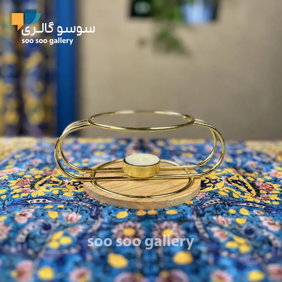پایه وارمر قوری فلزی کف چوبی — تصویر ۴
