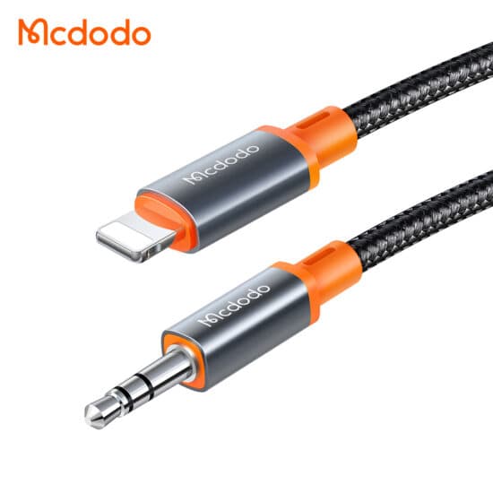 کابل تبدیل فنری لایتنینگ به جک 3.5mm هدفون AUX مک دودو MCDODO CA-0890 — تصویر ۲