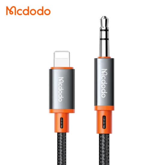 کابل تبدیل فنری لایتنینگ به جک 3.5mm هدفون AUX مک دودو MCDODO CA-0890 — تصویر ۴