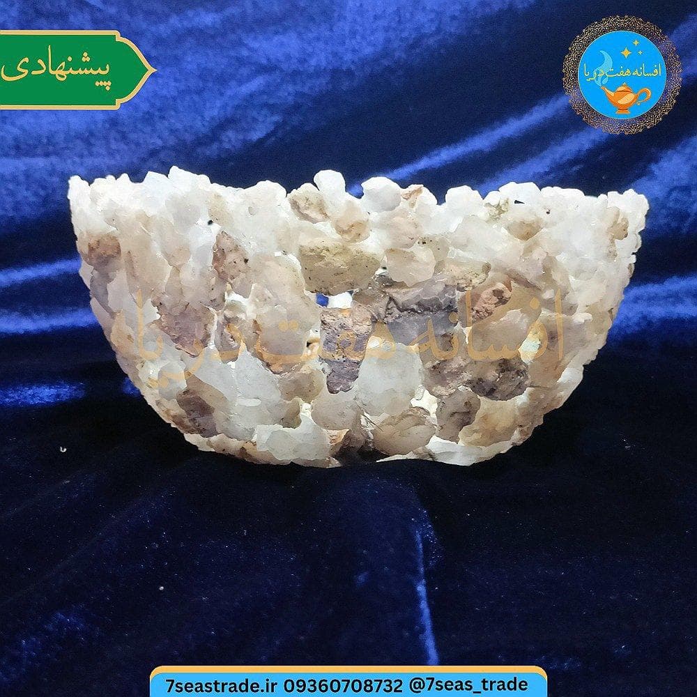 کاسه تماماً تکه کوارتز شفاف صنایع دستی کار دست دکوری قطر ۲۲ سانت — تصویر ۶