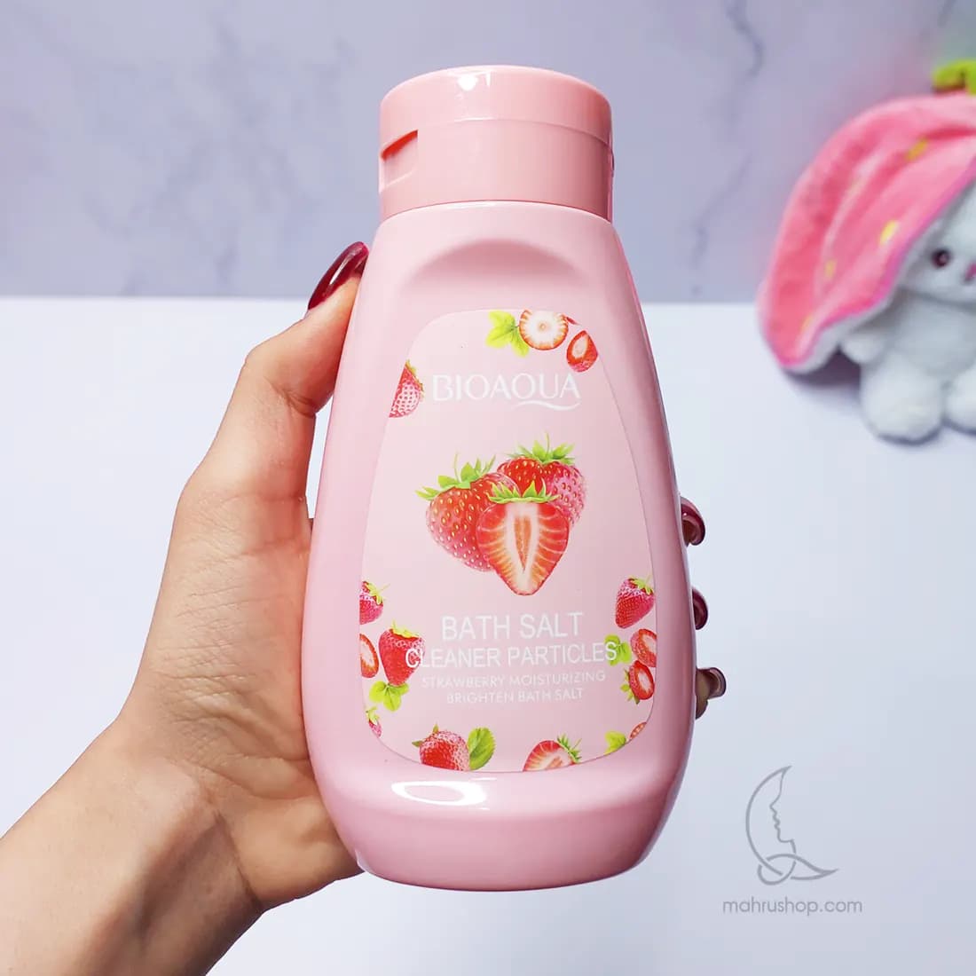 نمک بدن توت فرنگی بیواکوا حجم ۴۳۰ گرم
