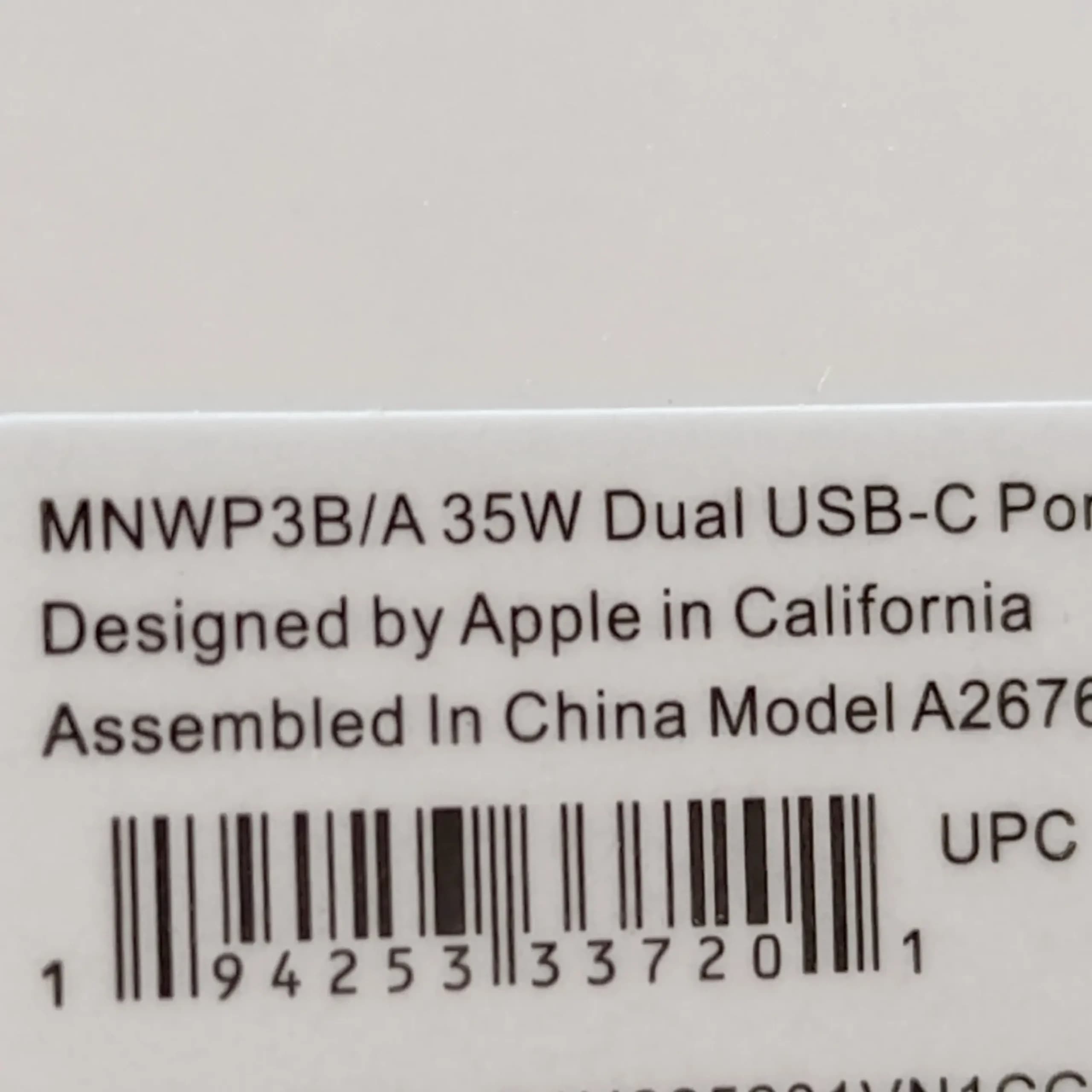 آداپتور اصلی ۳۵ واتی اپل 3 پین با دو پورت USB-C — تصویر ۵