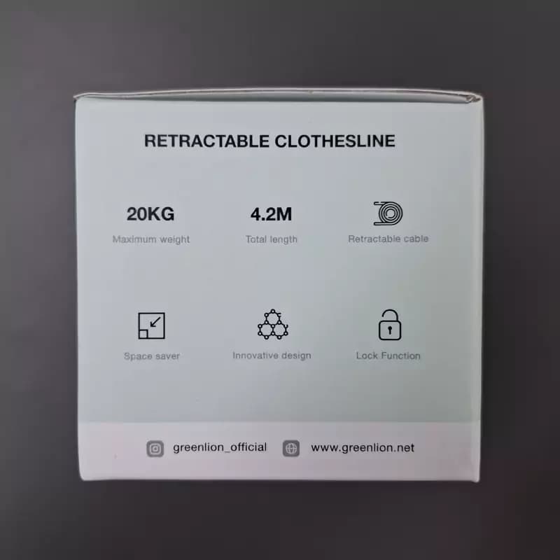 بند رخت جمع شونده گرین لاین مدل Green lion GNINODCLTH indoor outdoor clothesline — تصویر ۴