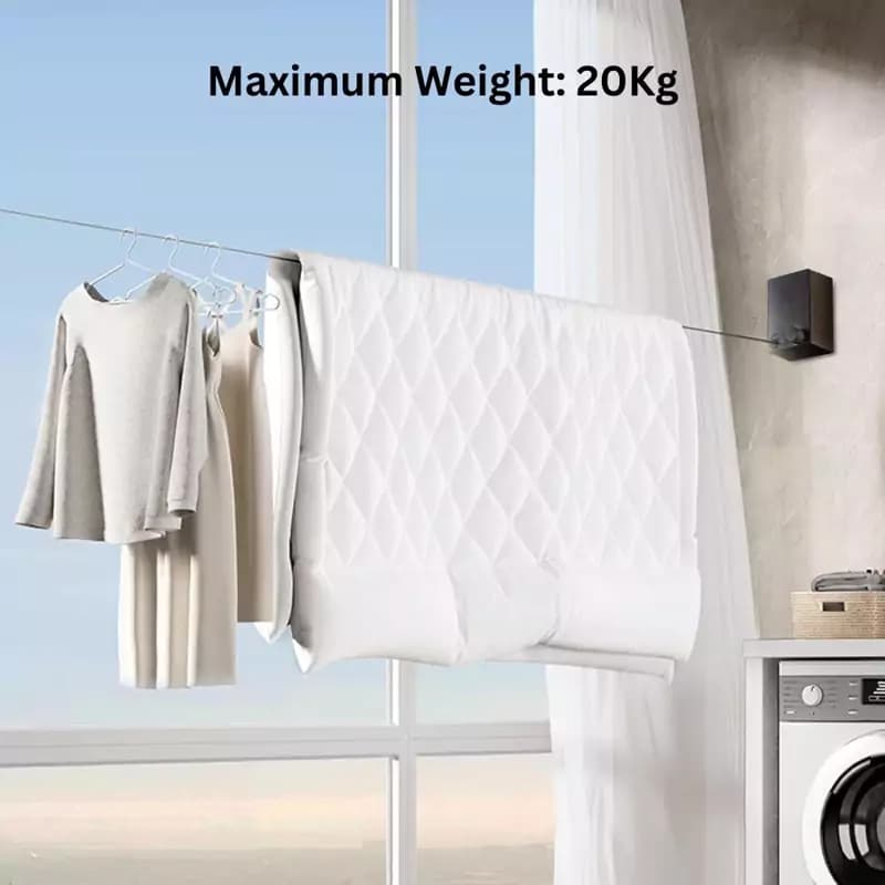 بند رخت جمع شونده گرین لاین مدل Green lion GNINODCLTH indoor outdoor clothesline — تصویر ۲