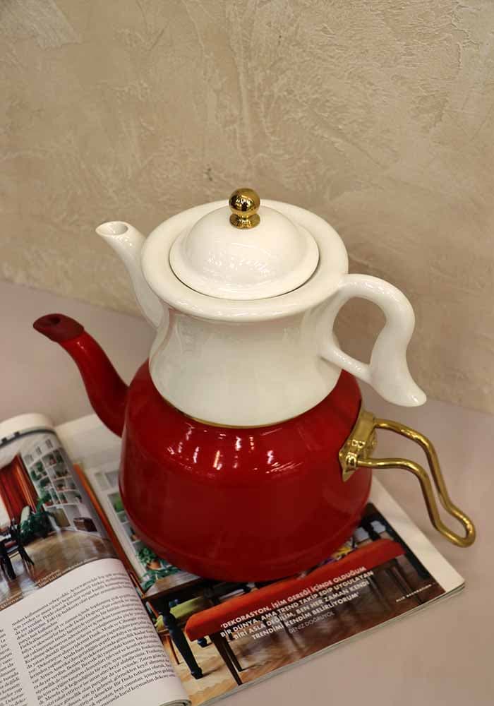 ست قوری و کتری لعابی مدل رترو کاراجا — تصویر ۲
