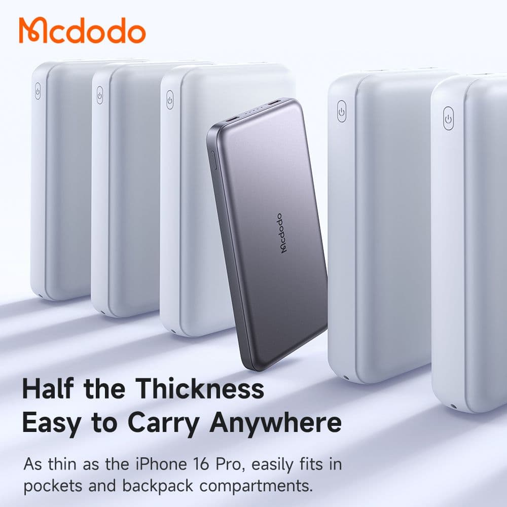 پاوربانک 20 وات ظرفیت 10000 مک دودو مدل MCDODO MC-3781 به همراه کابل شارژ — تصویر ۳