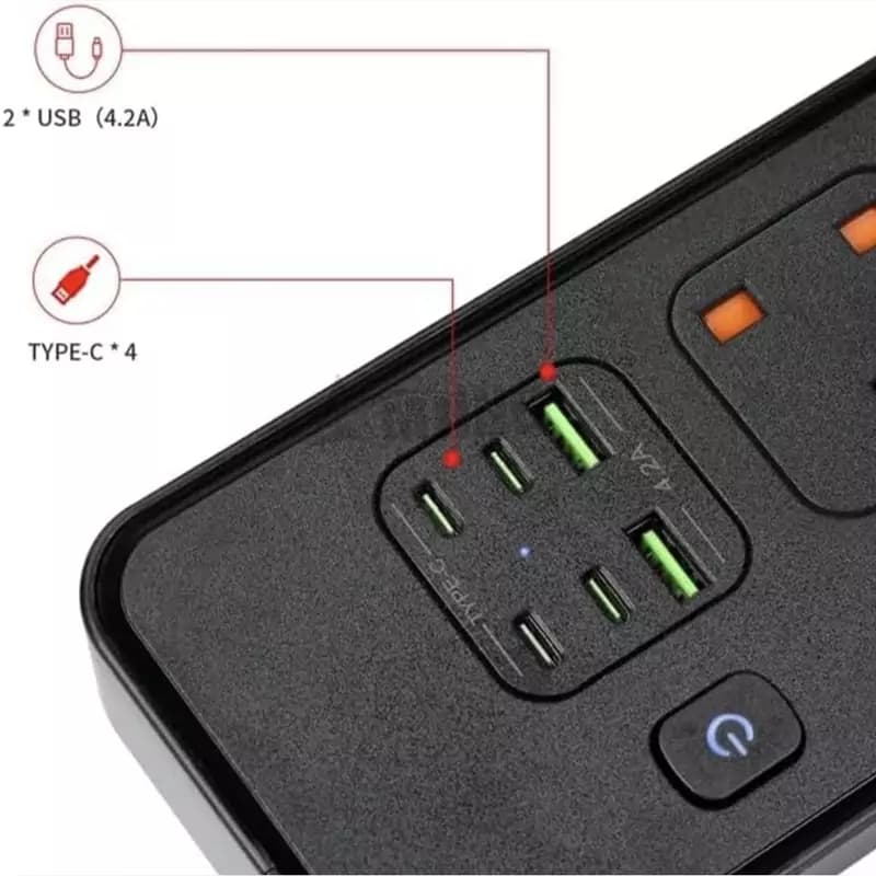 چندراهی و محافظ برق و گرین لاین مدل GNPD30POCKBK توان 3000 وات Green Lion PD30W Power Socket Multi-Function — تصویر ۶