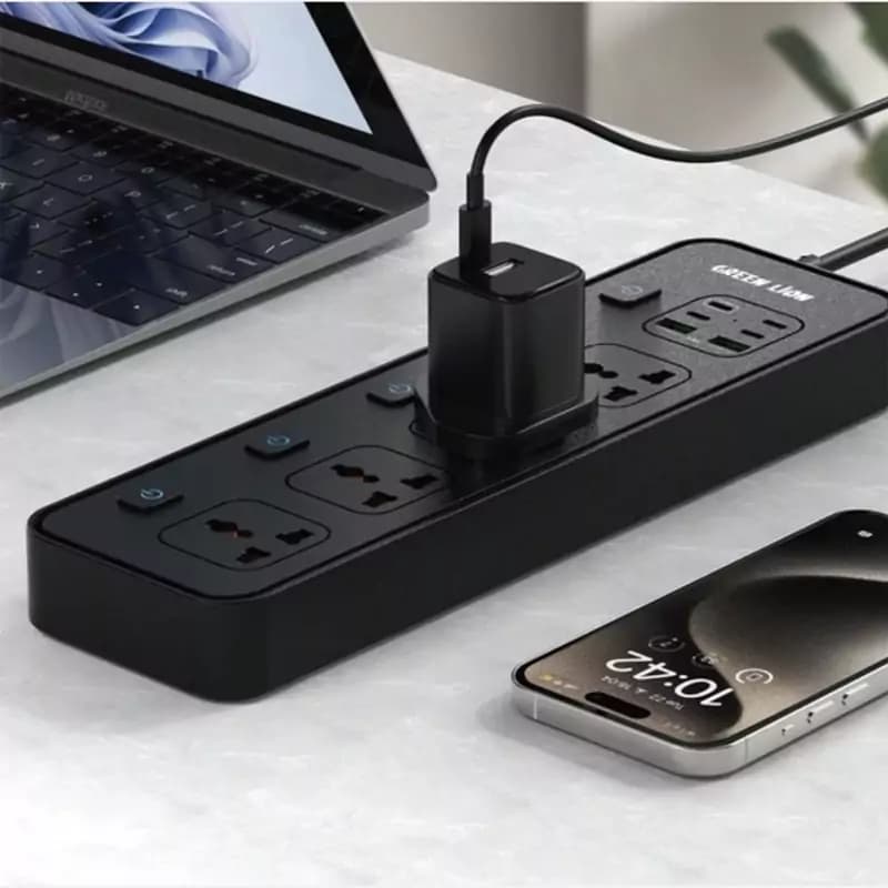 چندراهی و محافظ برق و گرین لاین مدل GNPD30POCKBK توان 3000 وات Green Lion PD30W Power Socket Multi-Function — تصویر ۸