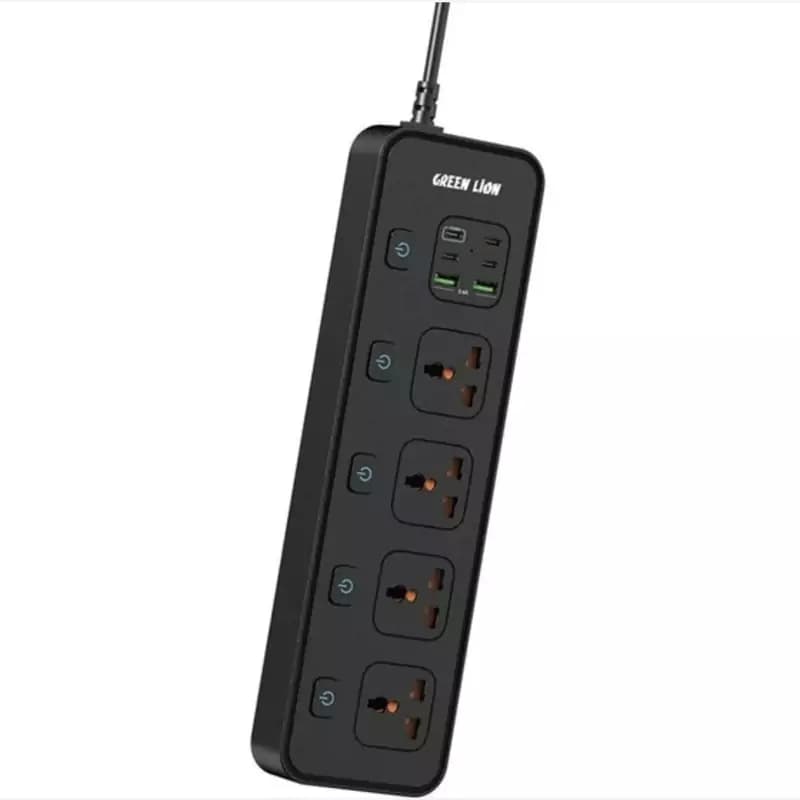 چندراهی و محافظ برق و گرین لاین مدل GNPD30POCKBK توان 3000 وات Green Lion PD30W Power Socket Multi-Function — تصویر ۲