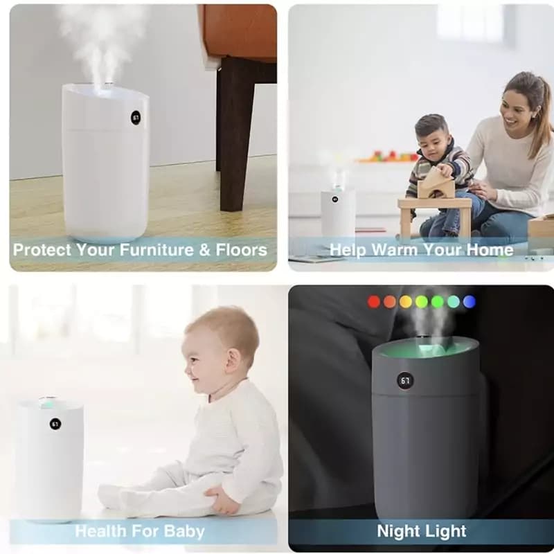 دستگاه بخور سرد و رطوبت ساز 3 لیتری گرین لاین Green Lion Air Humidifier GNAIRHMD3LWH — تصویر ۶