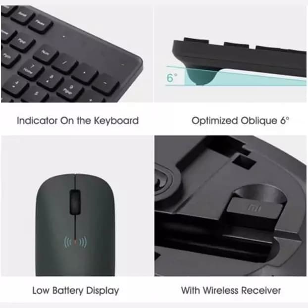 ست ماوس و کیبورد بی سیم شیائومی مدلWireless Keyboard and Mouse Combo WXJS01YM 2024 — تصویر ۸