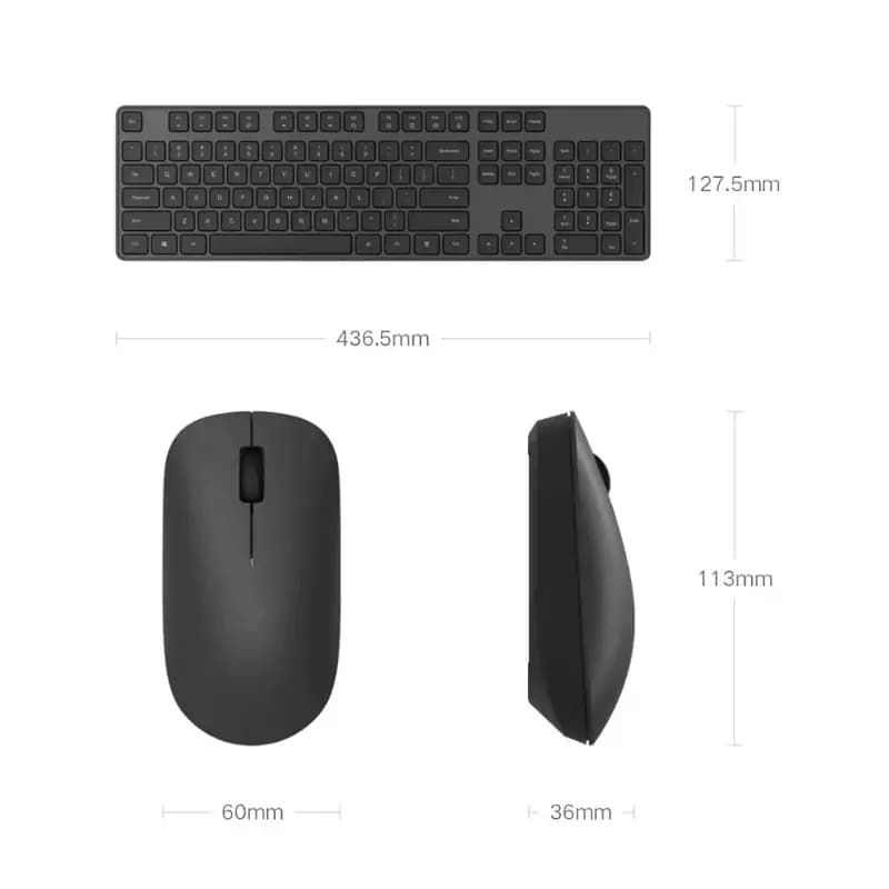 ست ماوس و کیبورد بی سیم شیائومی مدلWireless Keyboard and Mouse Combo WXJS01YM 2024 — تصویر ۲