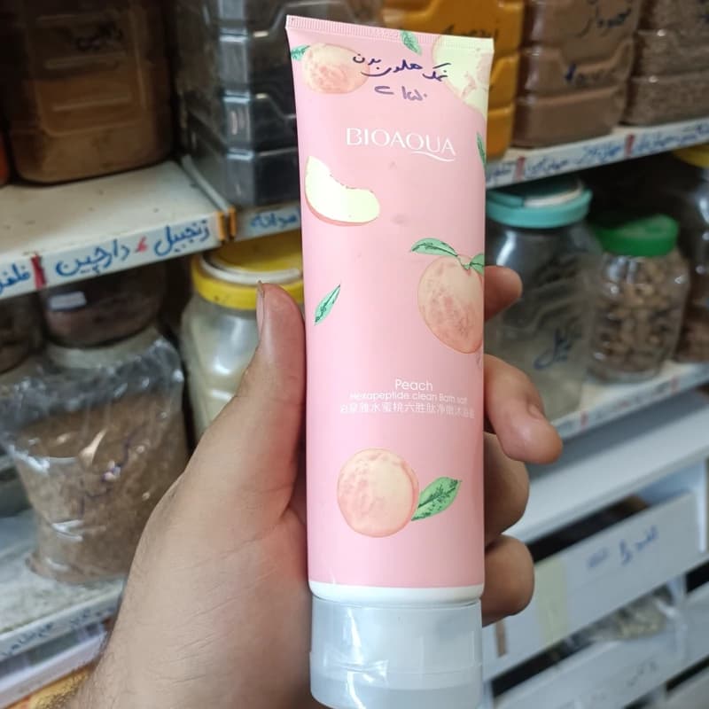 نمک بدن هلو 250 گرم اصلی برند بیوآکوا