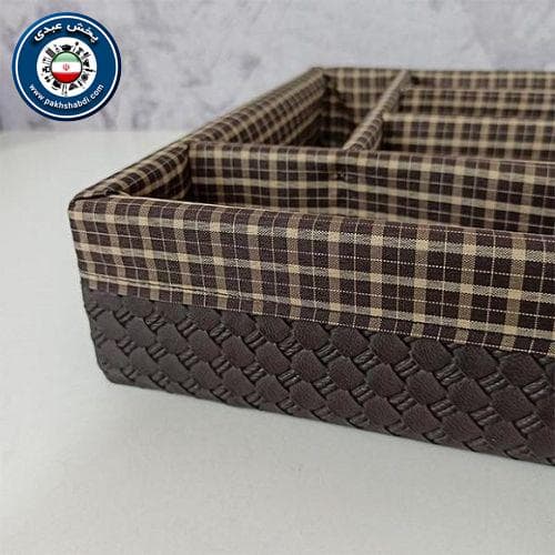 جا قاشقی کابینتی دورچرم پارچه‌ای 4 خانه — تصویر ۱۰