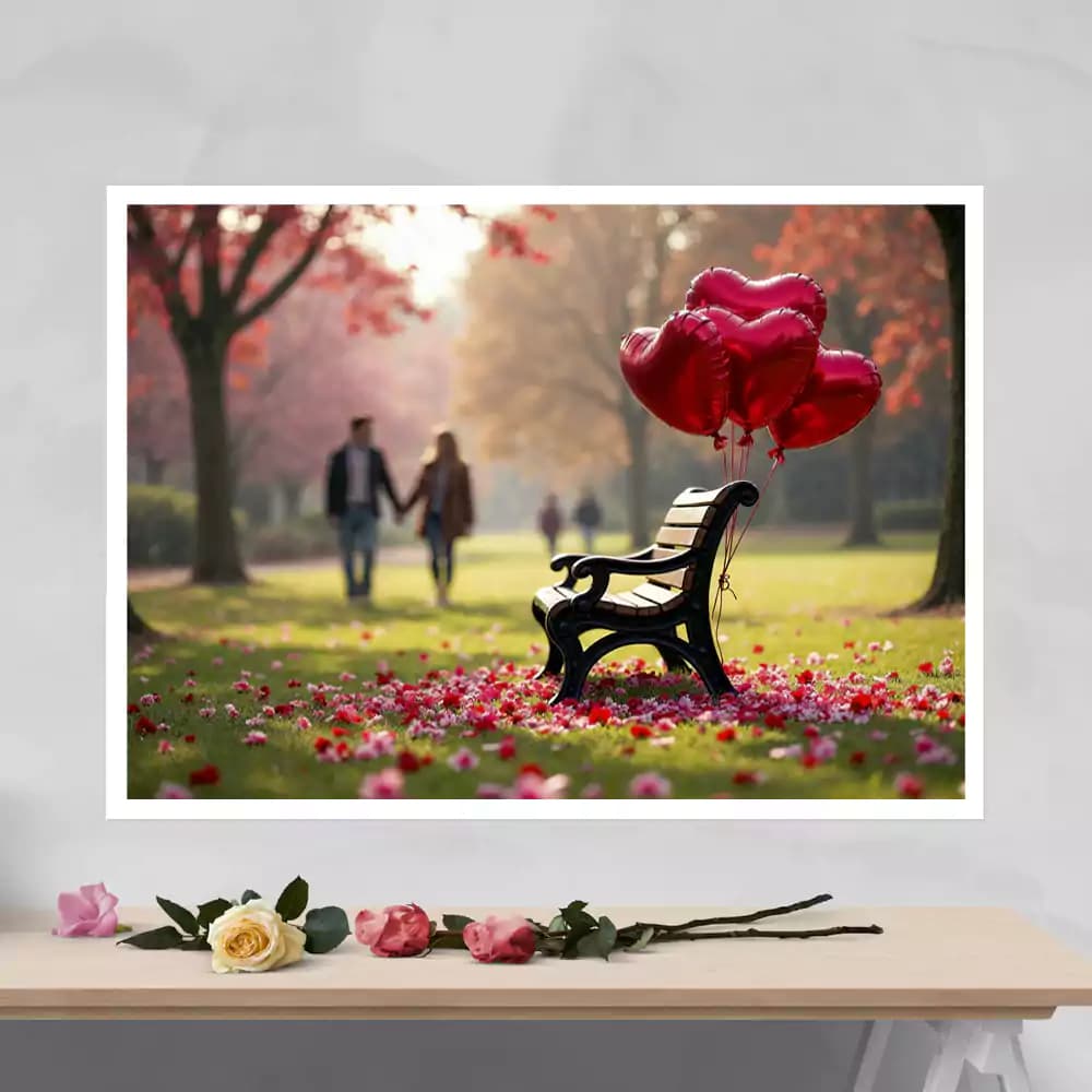 تابلو نیمکت عاشقانه‌ی ما — تصویر ۲