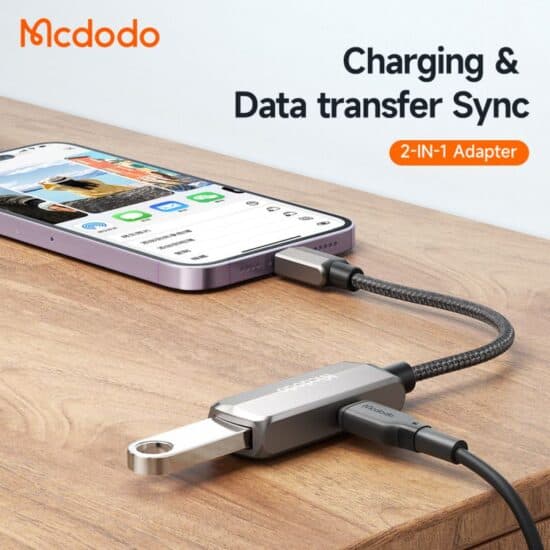 تبدیل هارد لایتنینگ به USB-A + لایتنینگ مک دودو MCDODO CA-2690 — تصویر ۳