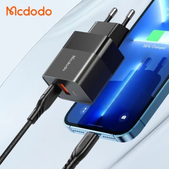شارژر آداپتور دیواری 2 پورت 20 وات مک دودو MCDODO CH-1952 — تصویر ۶