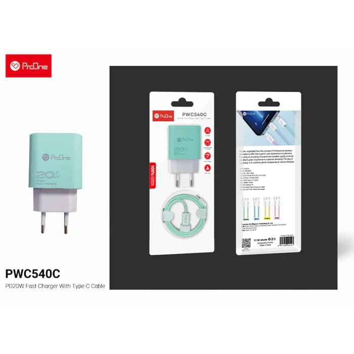 شارژر دیواری 20 وات پرووان مدل PWC 540C به همراه کابل USB-C — تصویر ۴