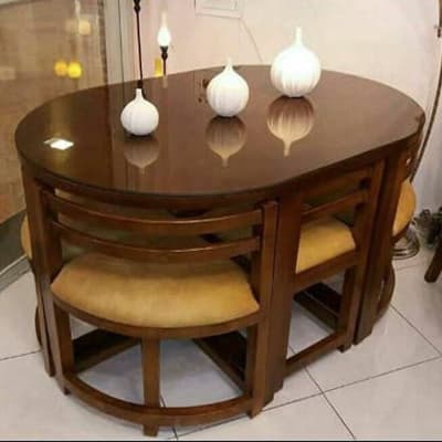 میز ناهارخوری کمجا 3و 4و6 نفره بیضی کد9