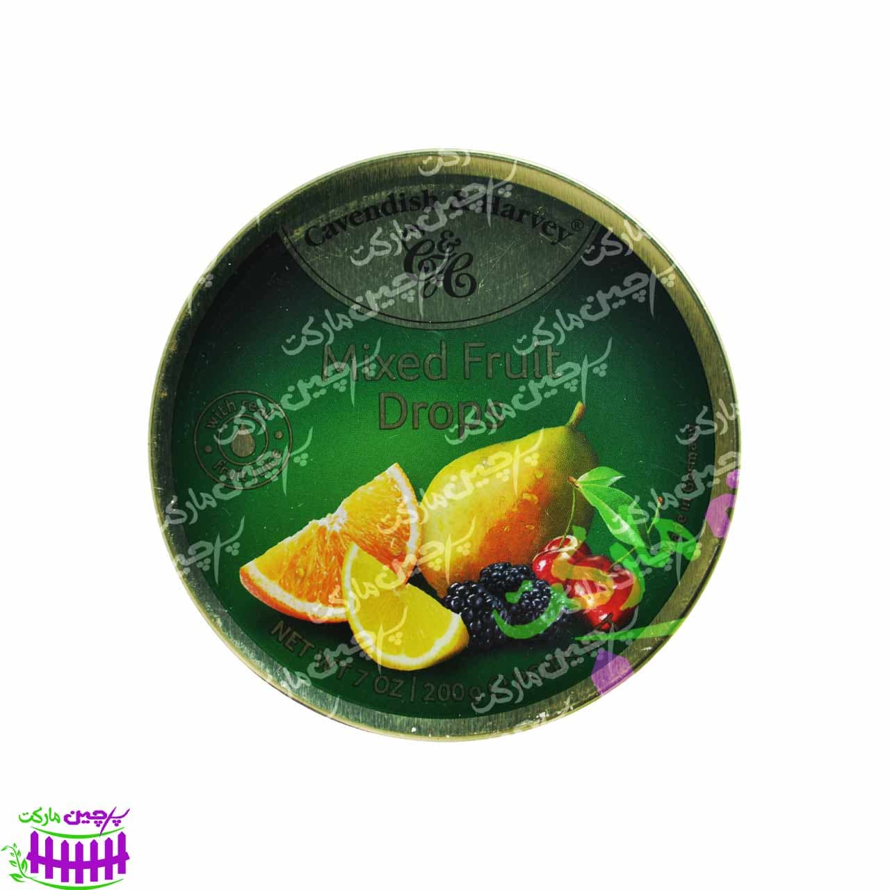آبنبات مخلوط میوه 200 گرم قوطی فلزی کاوندیش – cavendish