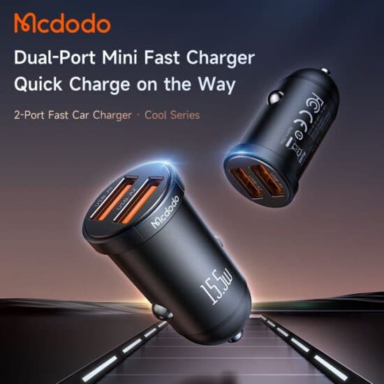 شارژر فندکی 2 پورت 15.5 وات مک دودو MCDODO CC-2950 — تصویر ۶