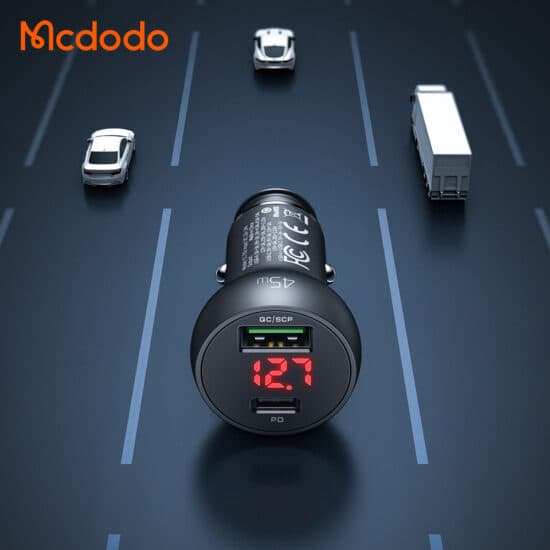 شارژر فندکی 2 پورت شارژ سریع 45 وات مک دودو MCDODO CC-7030 — تصویر ۸