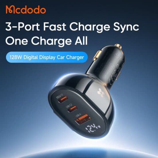شارژر فندکی 3 پورت 128 وات مک دودو MCDODO CC-4450 — تصویر ۳