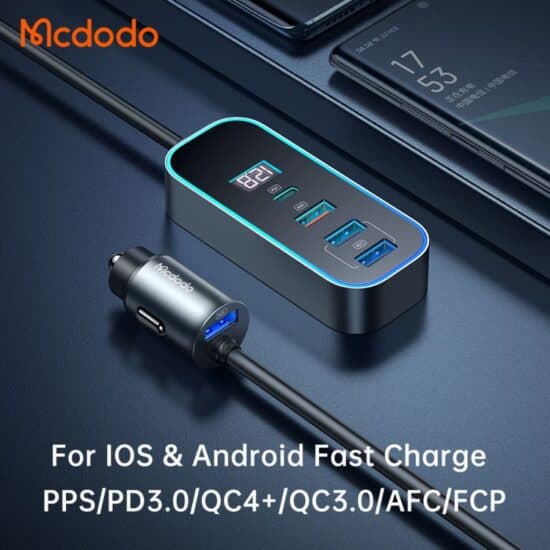 شارژر فندکی 5 پورت 107 وات مک دودو MCDODO CC-1900 — تصویر ۵