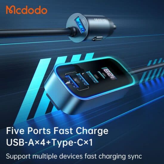 شارژر فندکی 5 پورت 107 وات مک دودو MCDODO CC-1900 — تصویر ۶