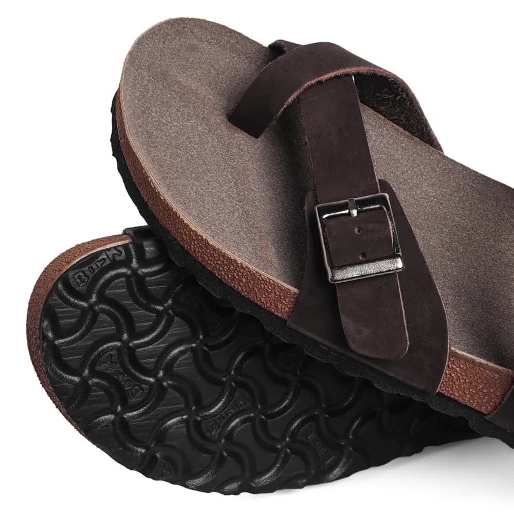 صندل برکین اشتوک شصتی قهوه ای کد 2383 / BIRKENSTOCK — تصویر ۵