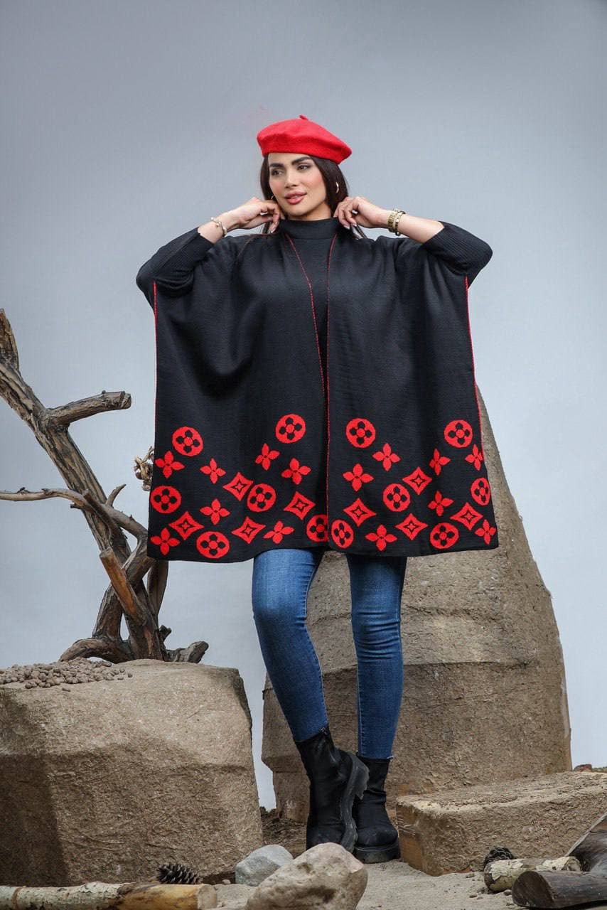 پانچو زمستانی زنانه مدل الایزا — تصویر ۴