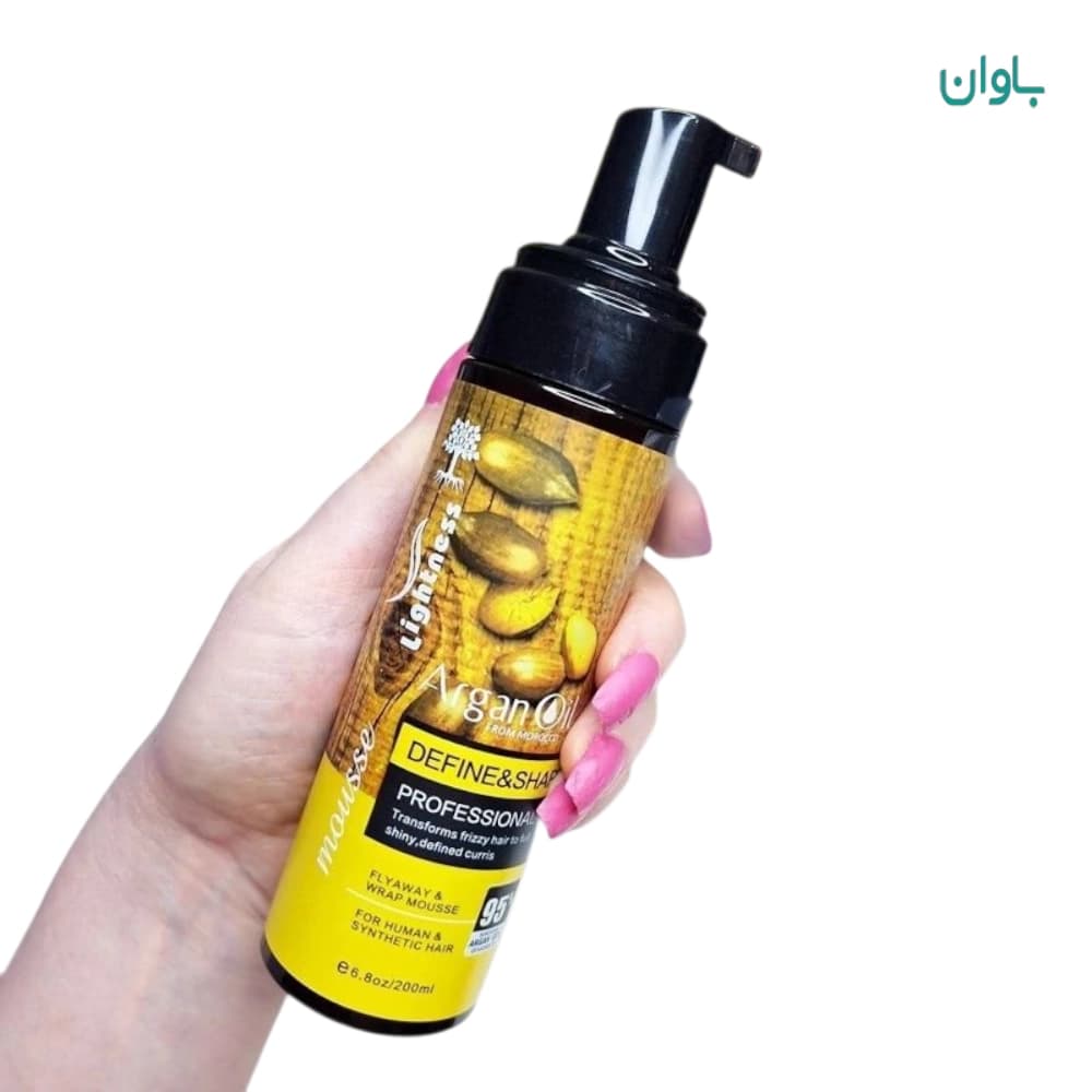 موس مو فرکننده لایتنس روغن آرگان 200 میل ضد وزی