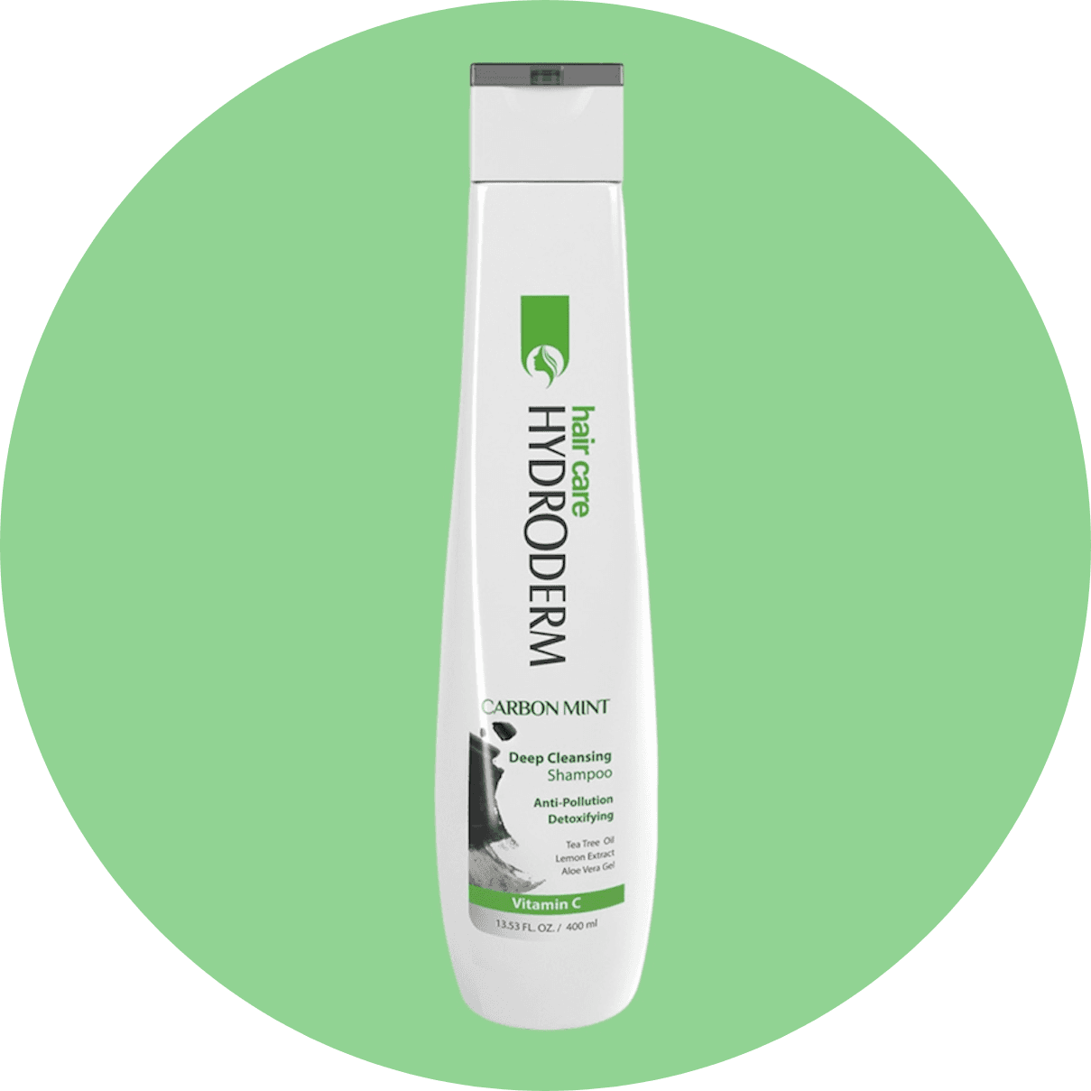 شامپو حاوی زغال و نعناع هیدرودرم پاک کننده عمیق مو کربن مینت 400 میل/ Hydroderm Carbon Mint Deep Cleansing Shampoo 250ml