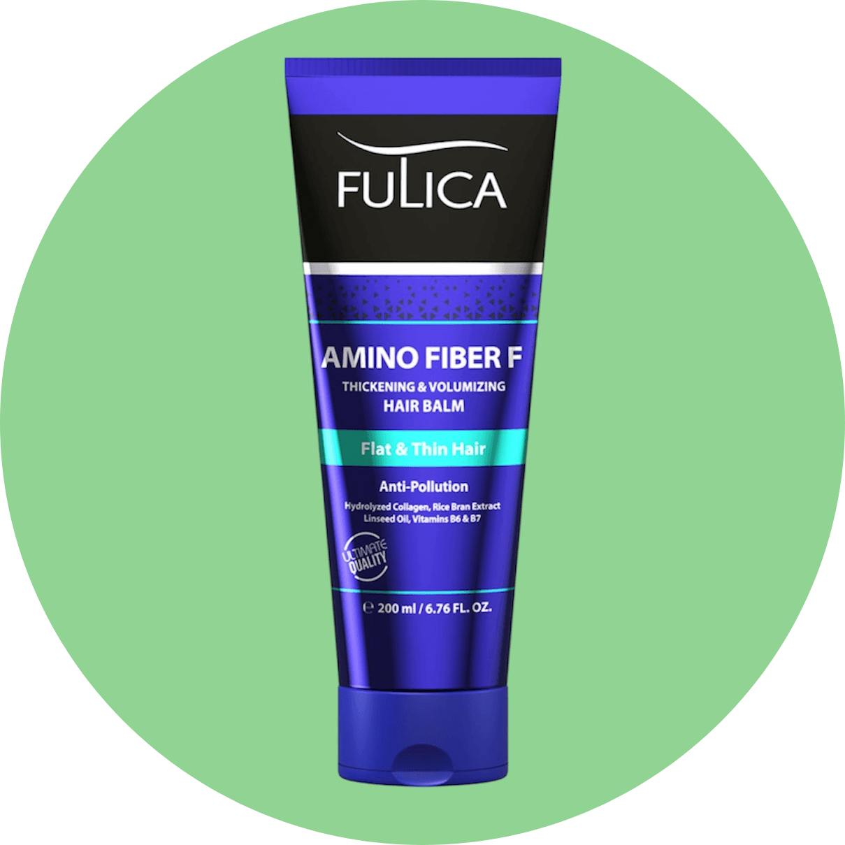 بالم تقویت کننده و حجم دهنده مو فولیکا حاوی Amino Fiber F مناسب مو کم حجم و نازک حجم 200 میل/Fulica Balm Hair Conditioner and Strengthening Amino Fiber F 200ml