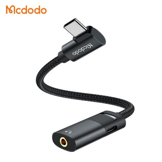 کابل تبدیل تایپ سی به جک 3.5 میلی‌متری AUX+پورت تایپ سی مک دودو Mcdodo CA-1880 — تصویر ۳