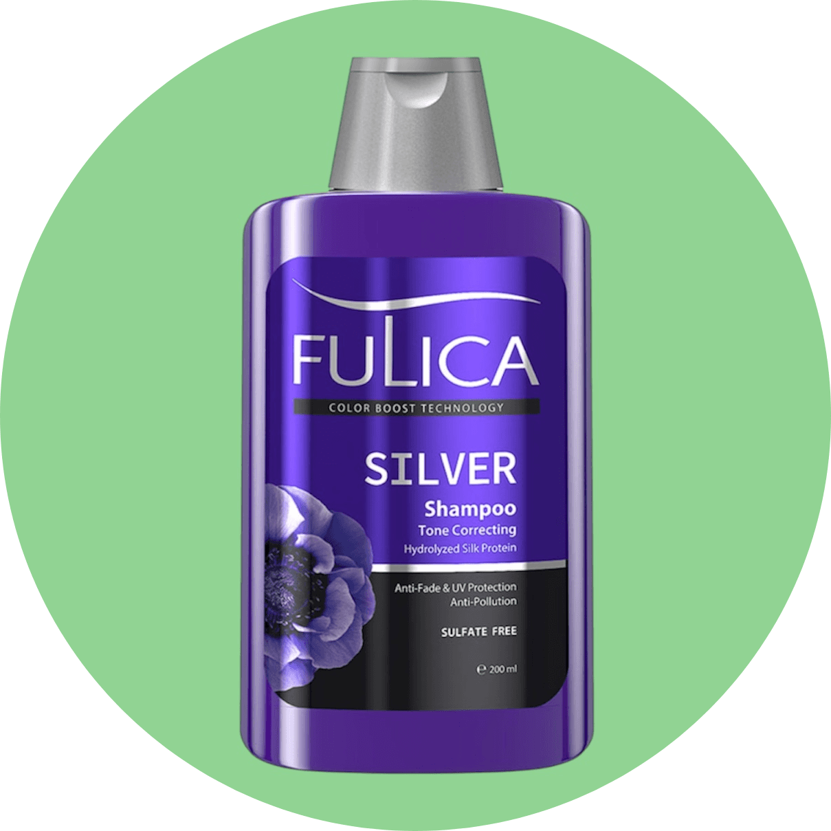 شامپو ضد زردی مو سیلور فولیکا مناسب موی بلوند حجم 200 میل/Silver Fulica anti-yellowing hair shampoo 200 ml